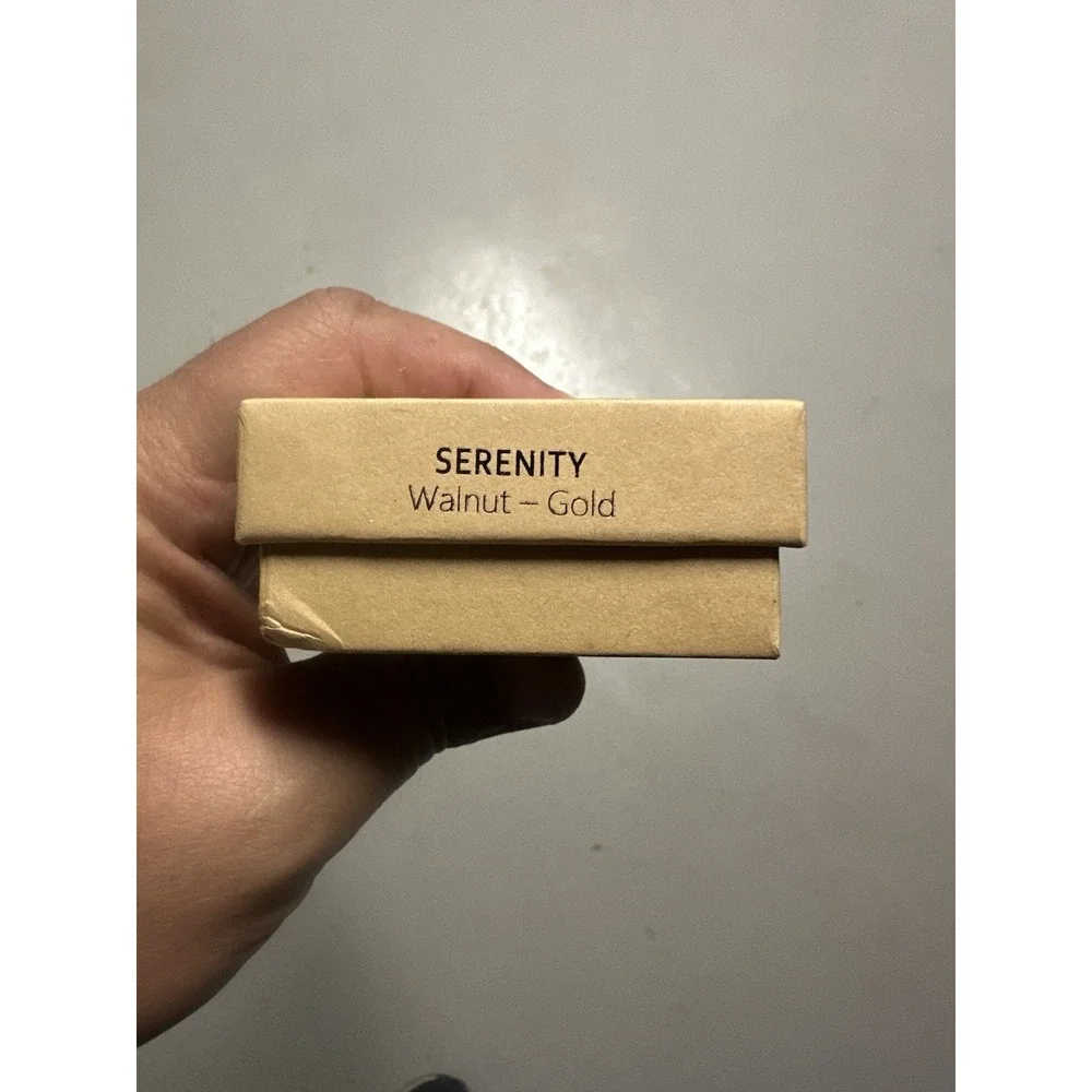 New In Box Women's $350‎ Woodstone Watch Serenity Walnut Gold Jewelry Leather